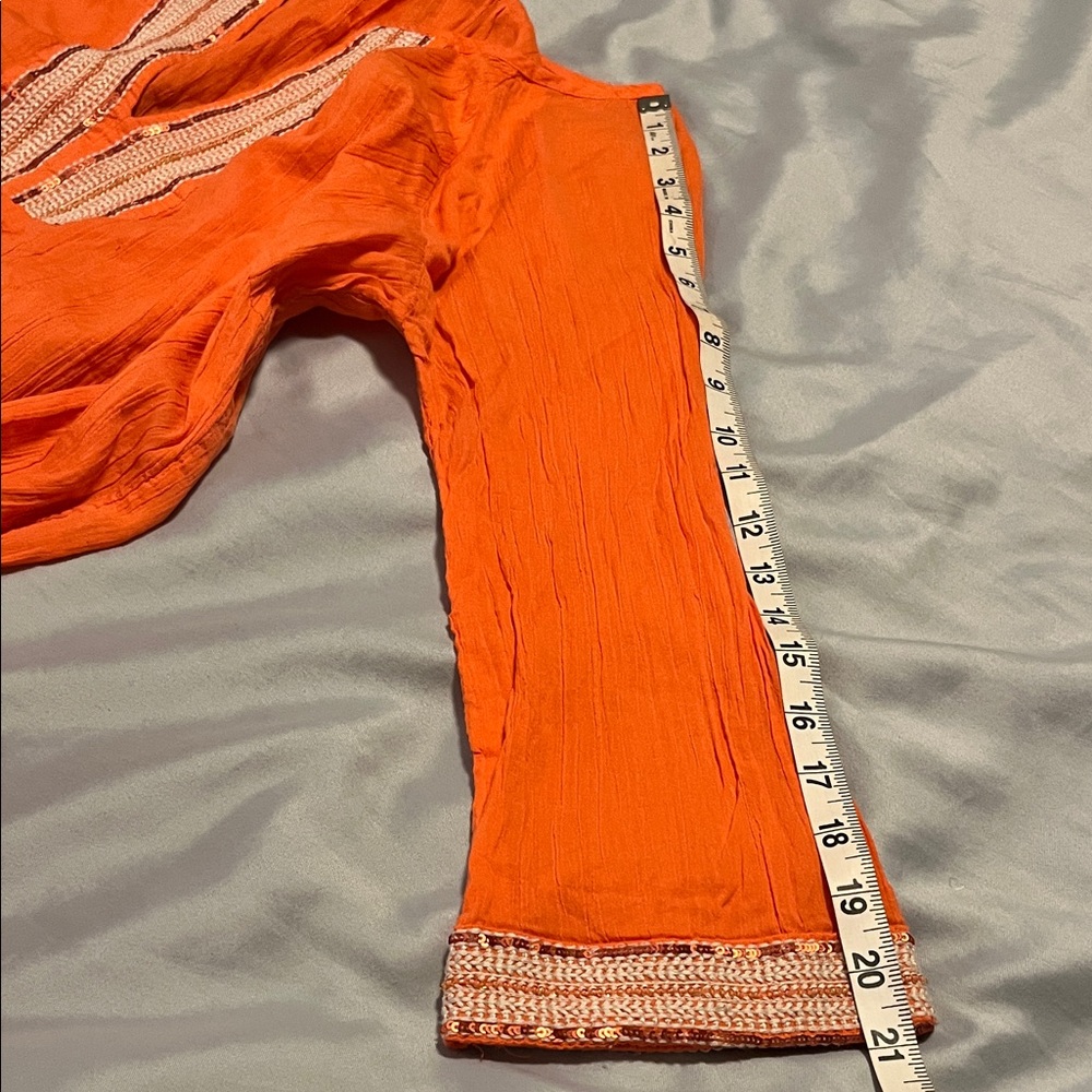 Athleta Vibrant Beautiful Orange Tunic Top Size Small - Picture 10 of 12